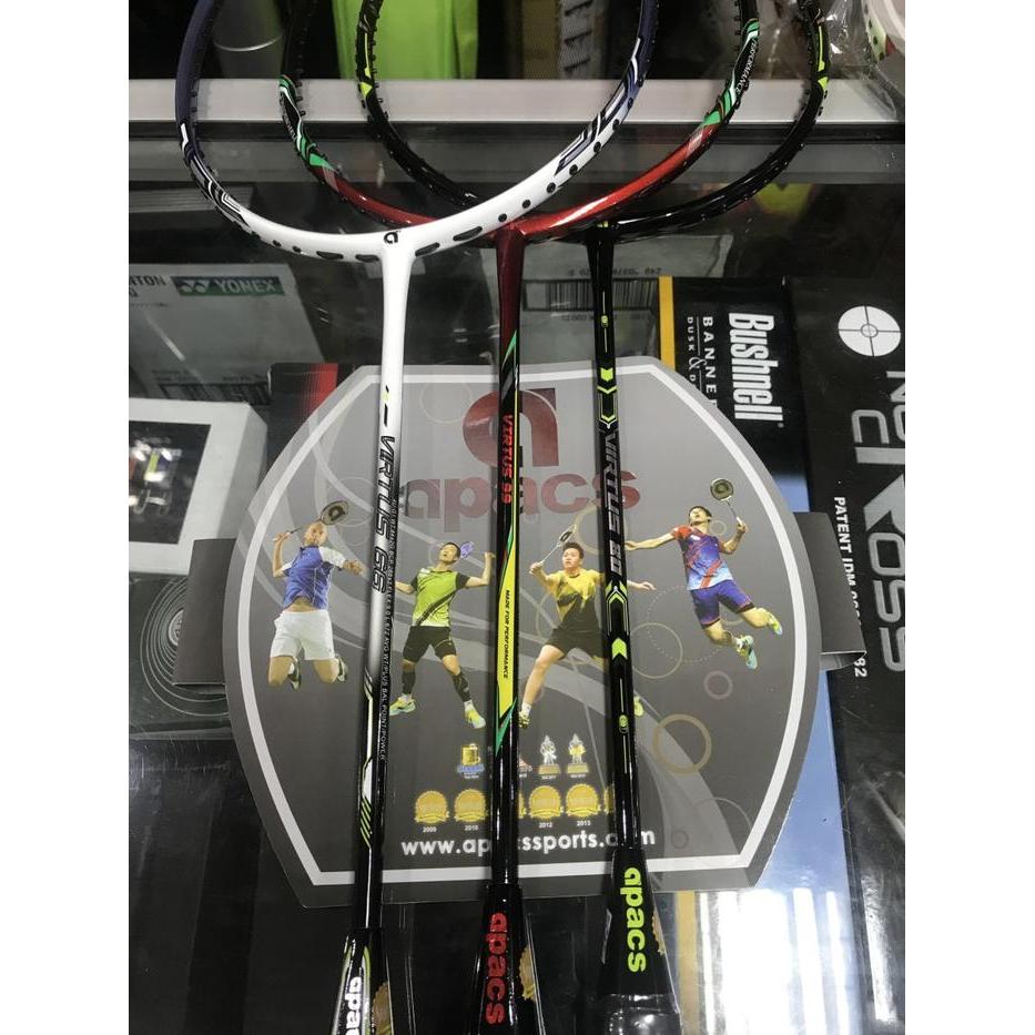 Raket Badminton Apacs Virtus 66/80/90 Original Bisa 35 Lbs Kuat Ori