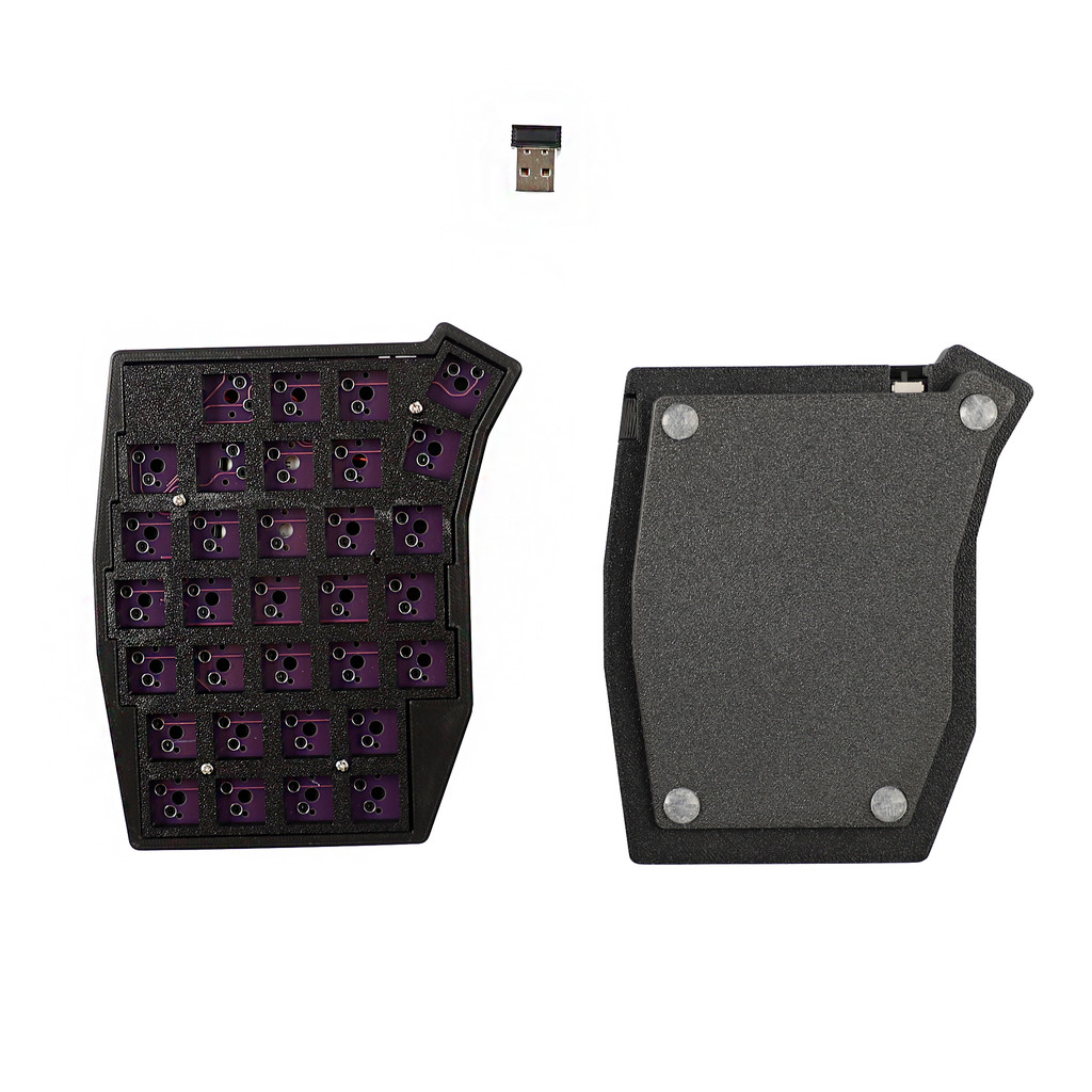 YMDK Sofle 2.4Ghz Wireless Split 64 Ergonomic Hotswappable 60% Layout 3D PLA Vial All Key