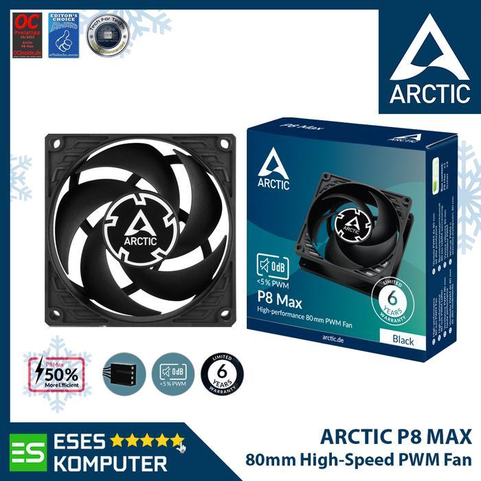 MURAH Fan ARCTIC P8 MAX PWM 8cm 80mm High-Speed PWM Fan