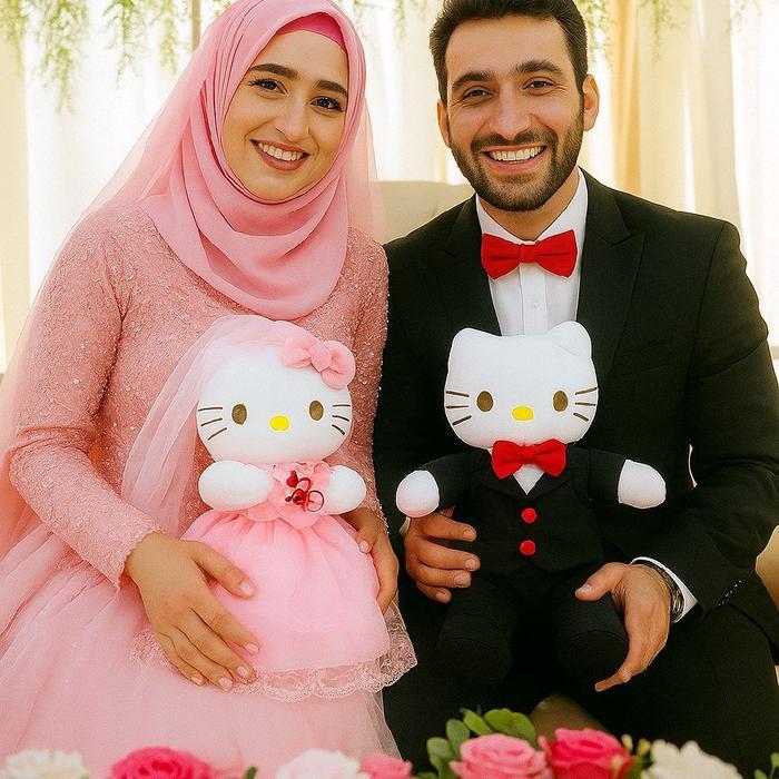 Boneka pengantin hello kitty boneka wedding couple