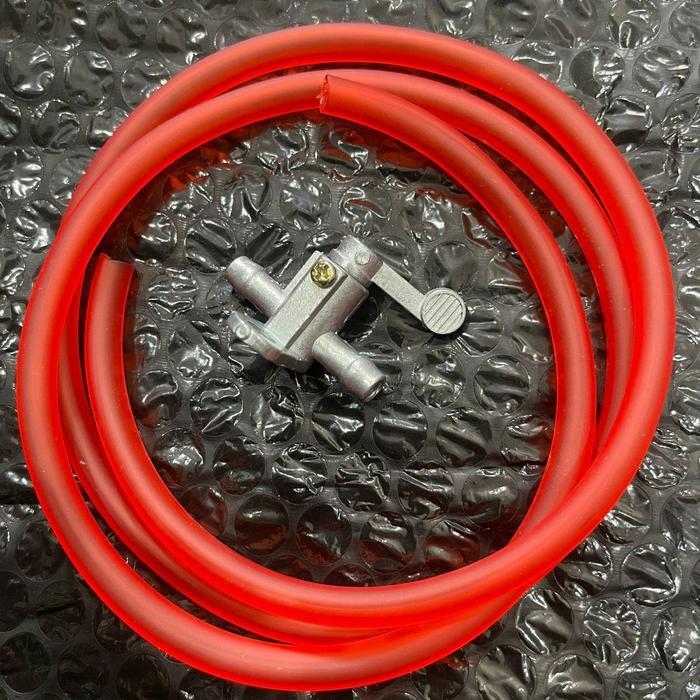 Selang Bensin 100 Cm+Kran Silver Universal Selang Bensin German Quality Original Kran Bensin