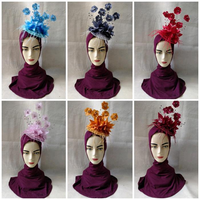 TOPI BUNGA HIASAN HIJAB ATO RAMBUT MAYORET ,DAN FATIONSHOW ,