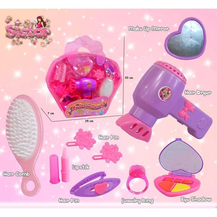 Mainan Anak Cewek Tas Mainan Salon Kecantikan Set Make Up untuk Anak Perempuan Tas Salon Kecantikan 