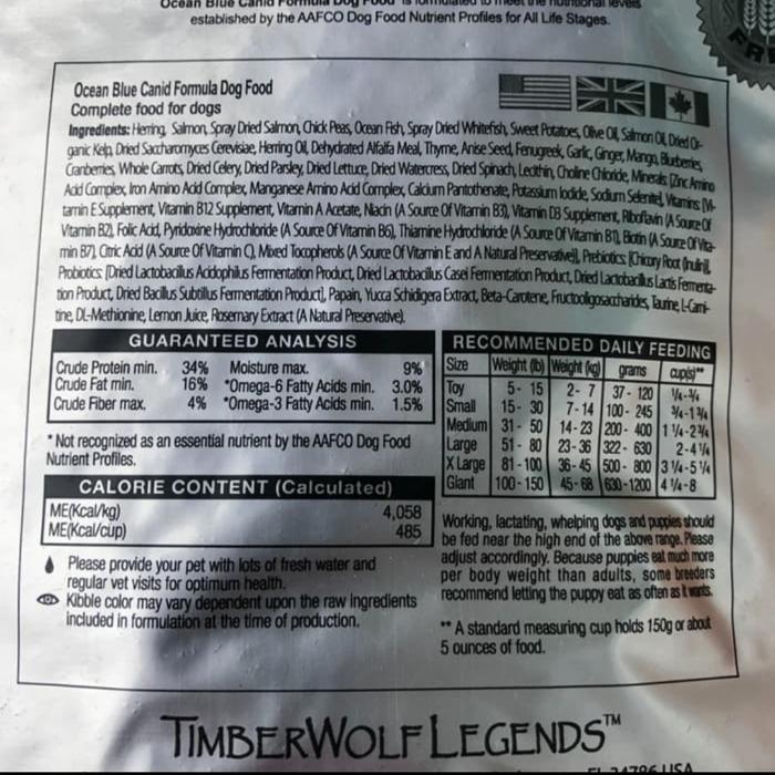 Dog Food Timberwolf Legend Ocean Blue / Makanan Anjing #Gratisongkir