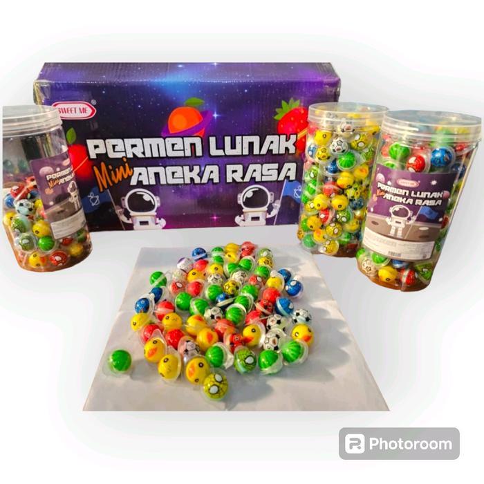 NEW - PERMEN LUNAK MINI @120 PCS - GUMMY CANDY LUNAK MINI MOTIF MIX MANIS CAMILAN TOPLES KOREA
