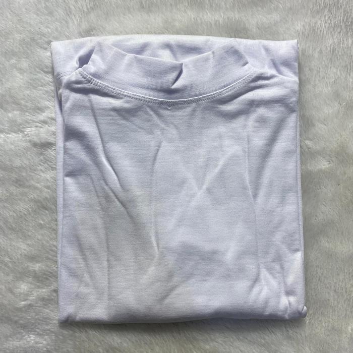 Manset Kaos Lengan Panjang Bahan Rayon Tebal Halus Tidak Terawang - Putih, Standar