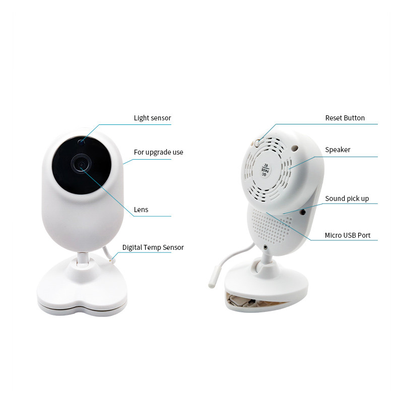 Smart 4.3 Inch LCD Wireless Temperature Sleeping Sound Alarm 2 Way Audio HD 1080P Video Baby Monitor