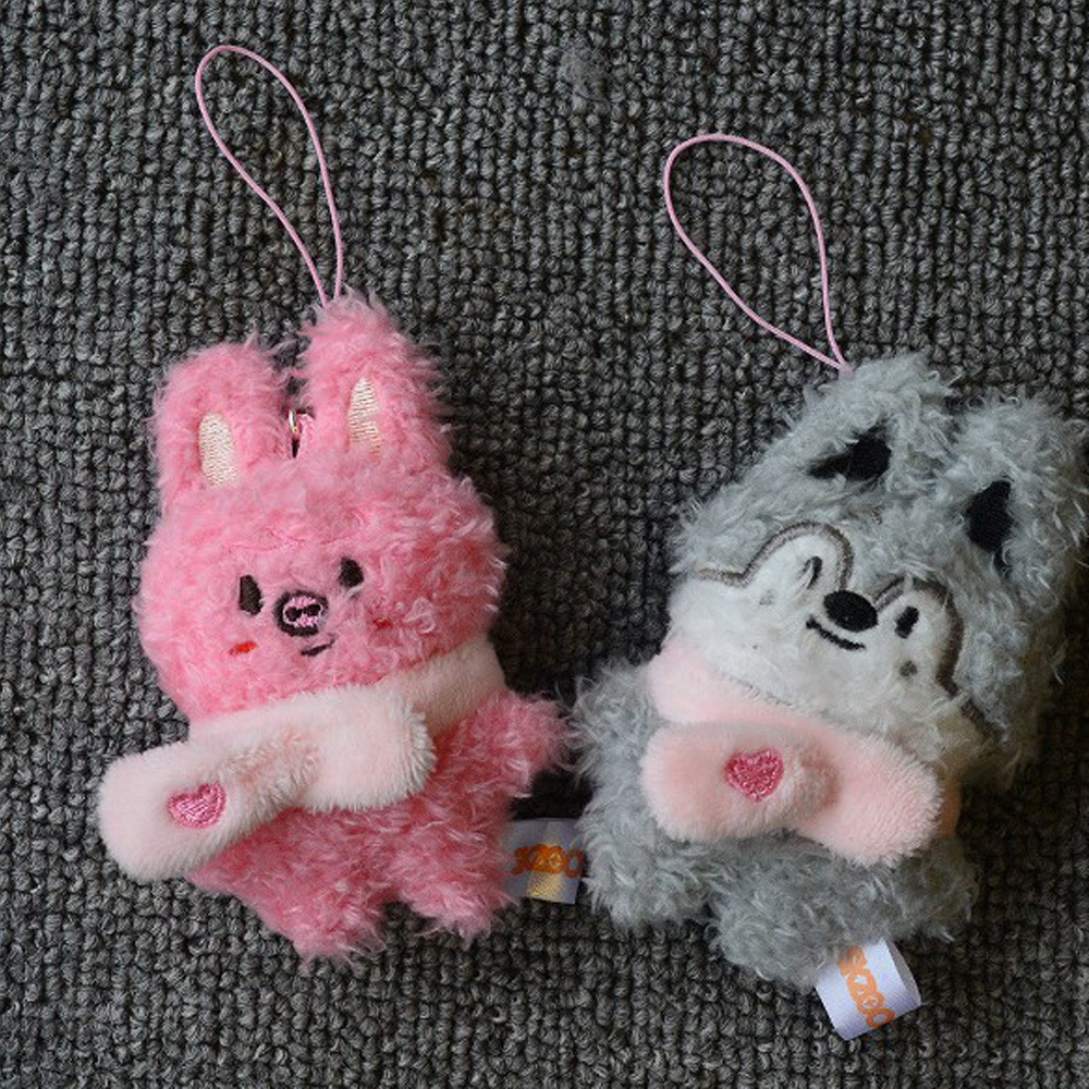 Kpop Staykids New Pink Mini Plush Keychain SKZOO Mini Plush Doll Keychain 5cm Creative Doll FELIX