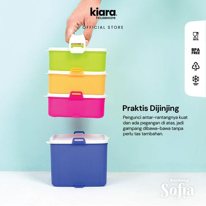Rantang Plastik Susun 4 Locking System Ukuran Jumbo Rantang Bekal
