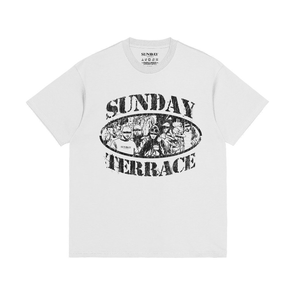 Sunday Terrace - Stand Together - Kaos Pria Lengan Pendek White Tshirt
