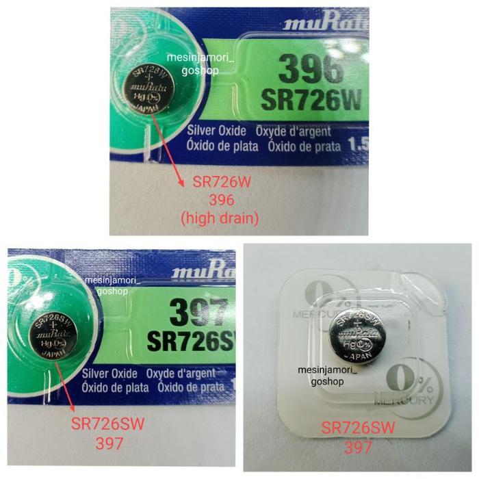 Baterai SR726SW 397 SR726W 396 Sony Murata SR726 Japan original