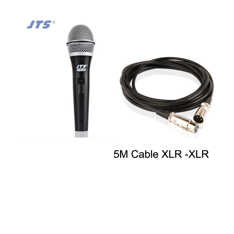 JTS TX-8 Dynamic Vocal Microphone Moving Coil Cardioid Wired Professional Stage Singing Mic With