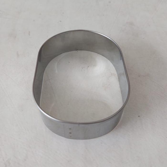 Cookie Cutter Bulat Dan Oval / Ring Bulat Oval Stainless - Oval 10cm