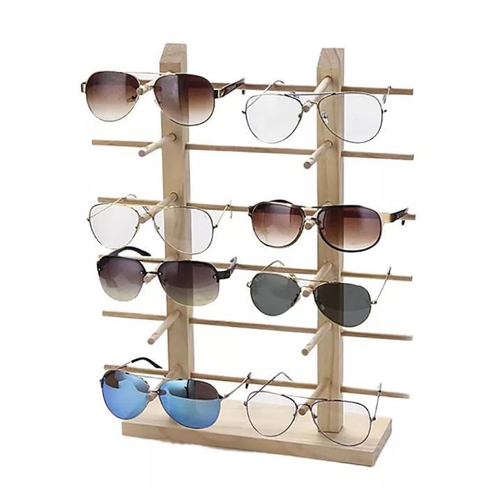 Holder Wooden Rak Display Kacamata Kayu Berdiri