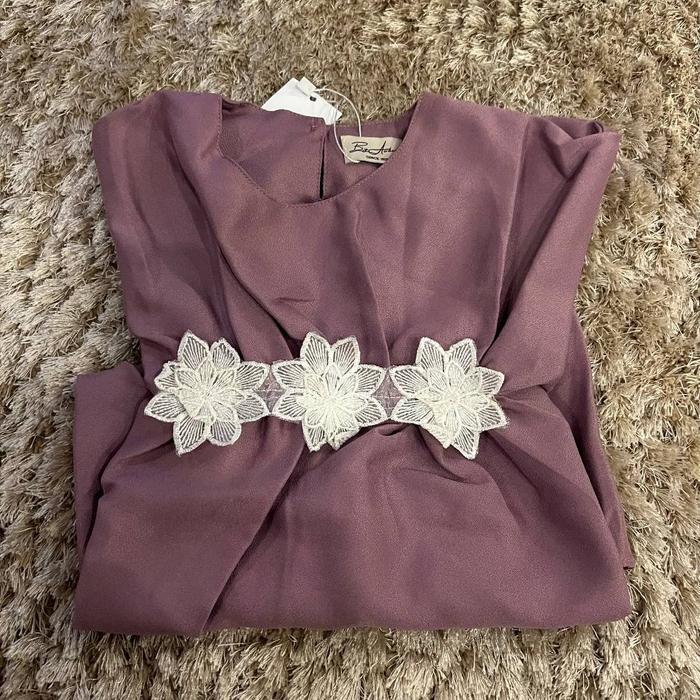 kaftan anak perempuan - lilac xs