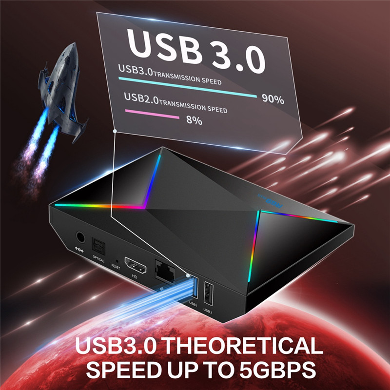 B50B-For Android14 R69 Plus Tv Box H728 Wifi 6 IPTV HD 8K Smart Octa-Core ARM Cortex A55 5G