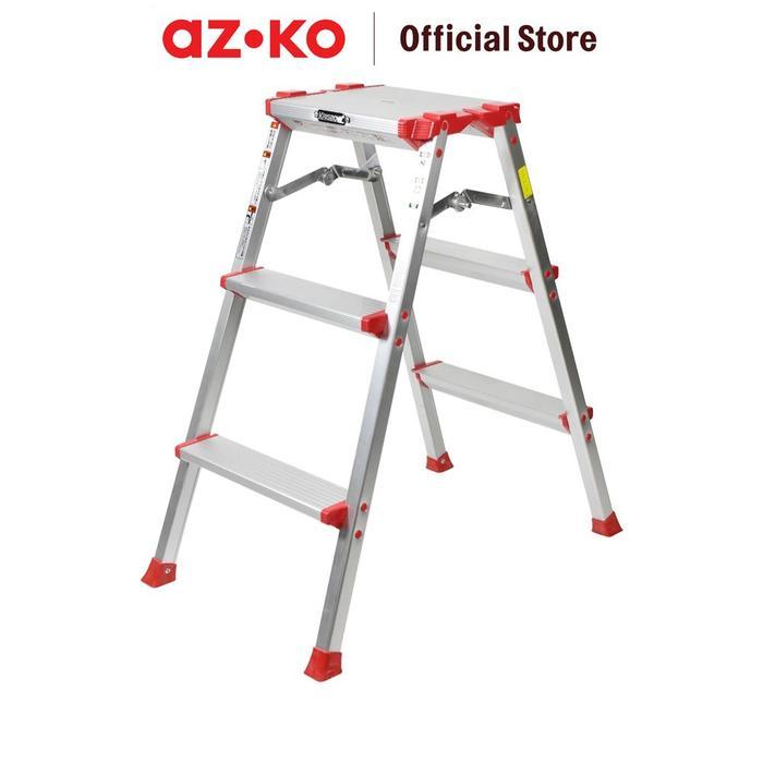 KRISBOW TANGGA LIPAT ALUMINIUM 3 STEP - MERAH