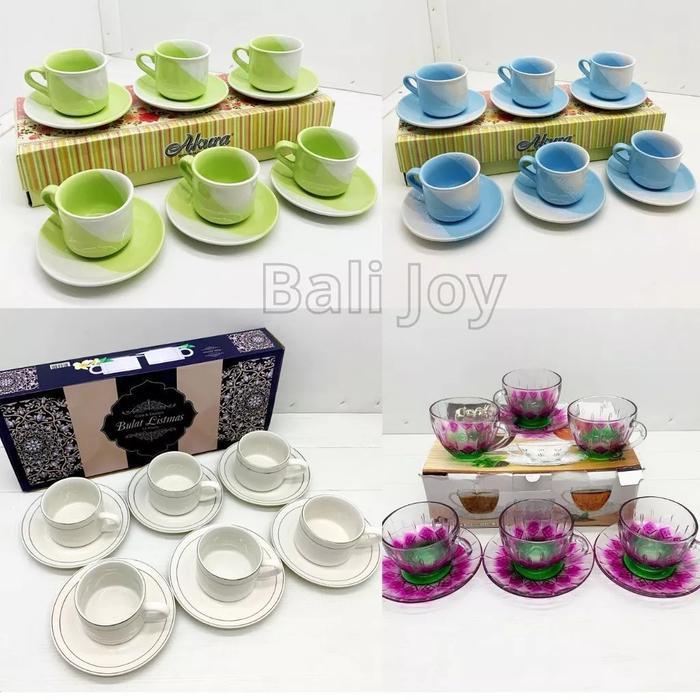 Premium Cangkir Set Nikura 12 Pcs Cup Dan Saucer Gelas Cangkir Lepek 1 - Cangkir Kopi Tiam Cangkir