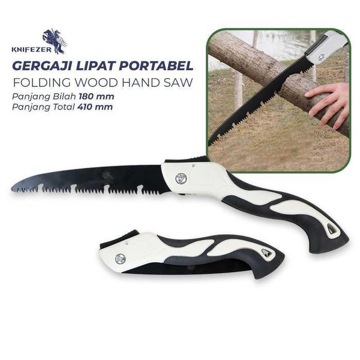 Gergaji Kayu Lipat Portabel Kecil Tajam Alat Pemotong Dahan Pohon Manual Tangan