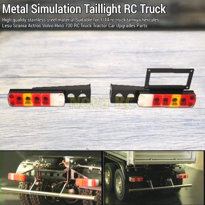 Lampu Belakang untuk RC Truck tamiya hercules lesu 1/14 Scania, Actros, Volvo, Hino 700