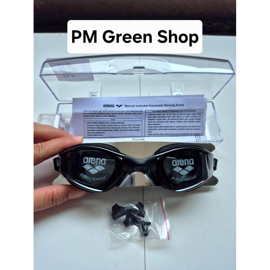 Kacamata renang anti fog arena original hitam