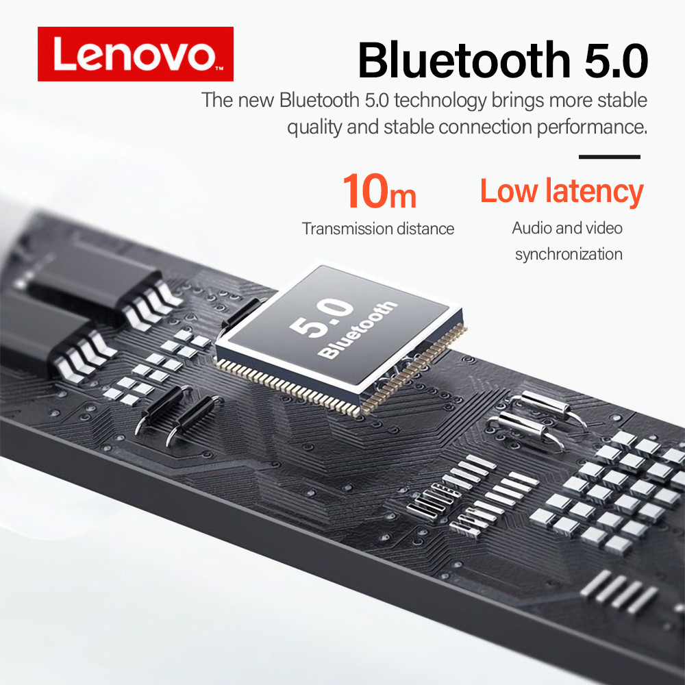 Lenovo LP5 TWS Bluetooth Earphone 9D Stereo HiFi Sports Waterproof Wireless Earbuds for iPhone 13