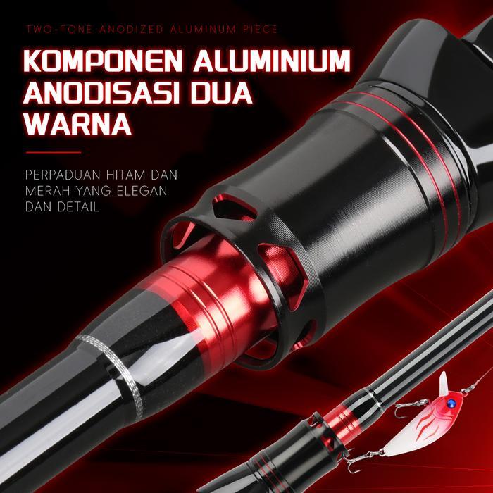 Maguro - Joran Pancing Set Pancing Fiber Glass Padat 1.65M/1.8M/2.1M - Joran Padat Alat Pancing