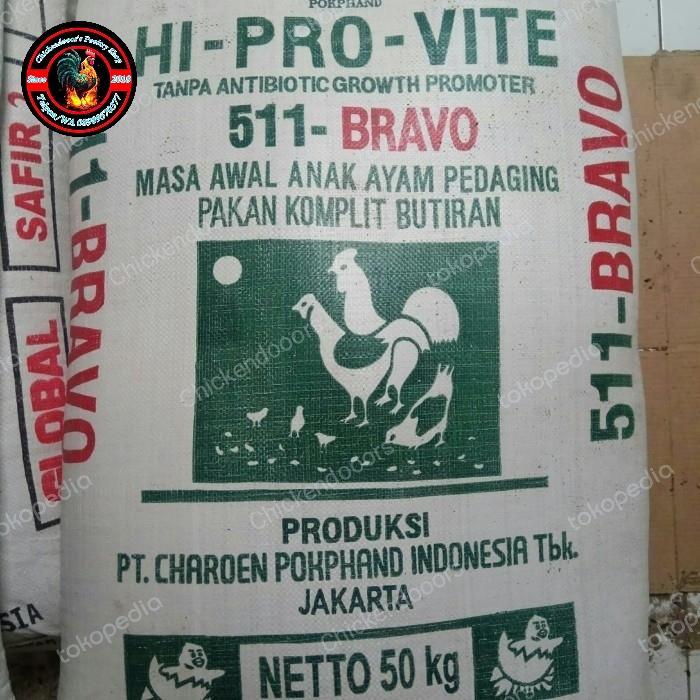 DISKON HI-PRO-VITE 511 Bravo VUR POER VUUR VOER 50kg Makanan Ayam Starter Usia 1-30 Hari Kaya