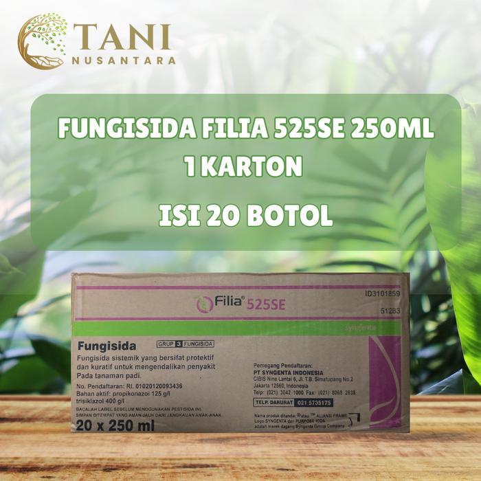 ` 1 Karton Fungisida Filia 525 SE Kemasan 250ml Isi 20 Botol sistemik untuk cabe