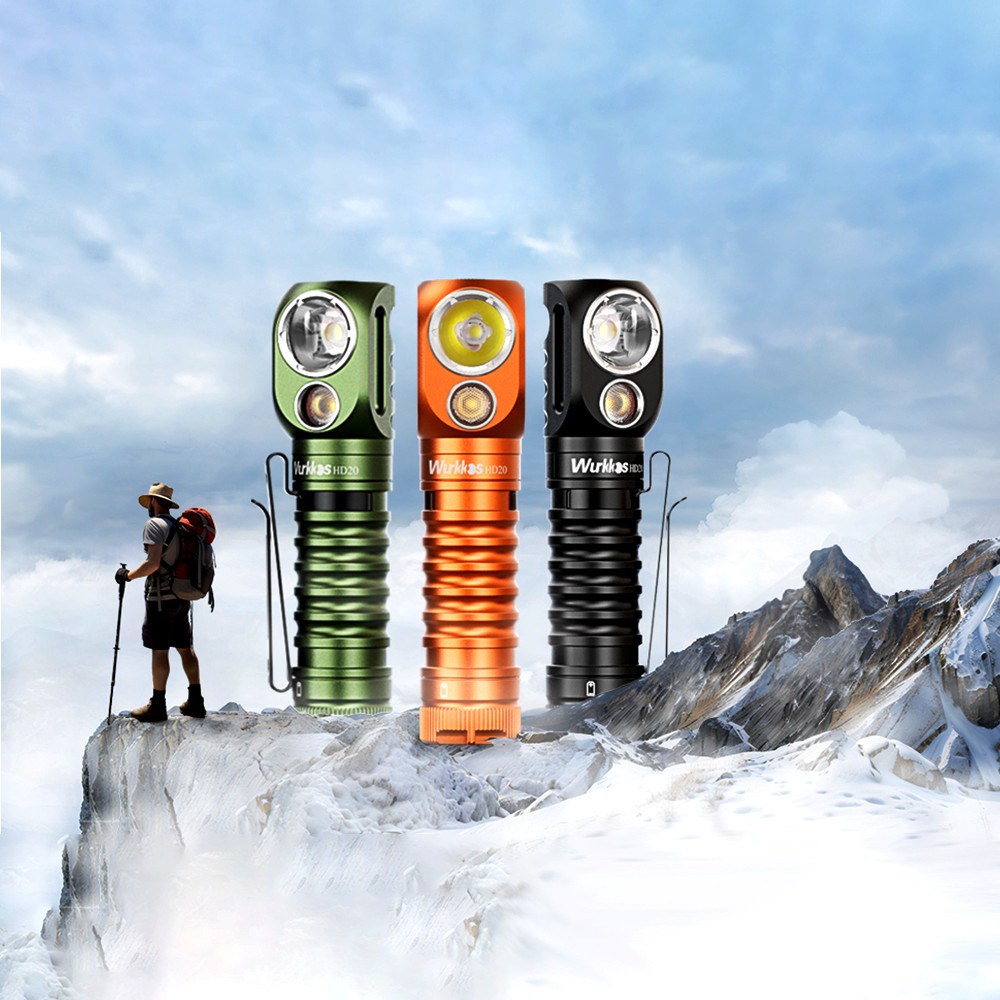 Wurkkos HD20 Rechargeable Headlamp 2000LM Magnetic Torch IP68 Spotlight Floodlight 21700 EDC