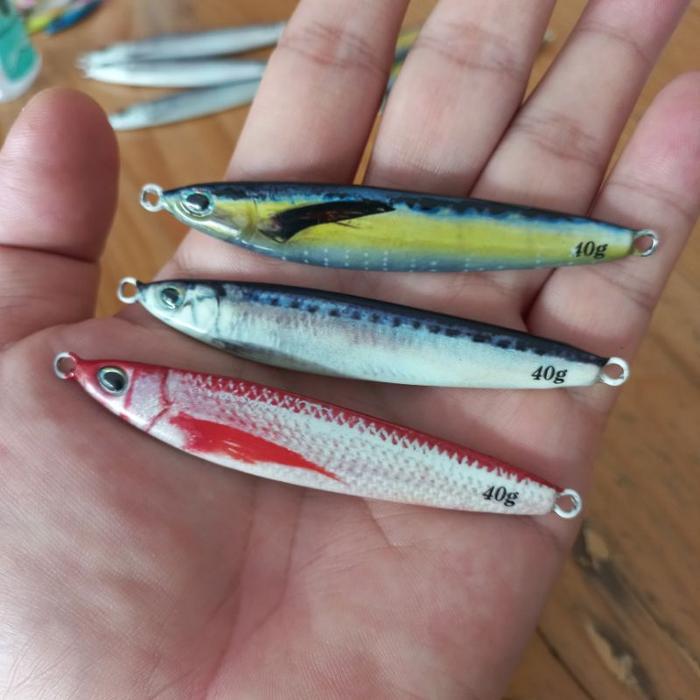 BISA COD Aquasite Metal Jig Full GID Model Gomame 40 60 80 100 Gram dengan Timah Super Keras dan