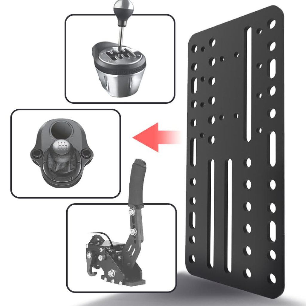 USB Handbrake Desktop Mount Base Plate Multi-Hole Compatibility Base Plate PC USB Handbrake Mounting