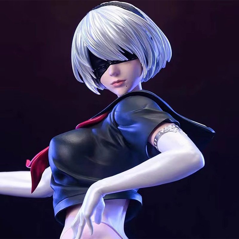 Genuine Anime 2b Figure Standing Pose Action Figure Kawaii Girl Sailor Suit Model Desktop Ornaments
