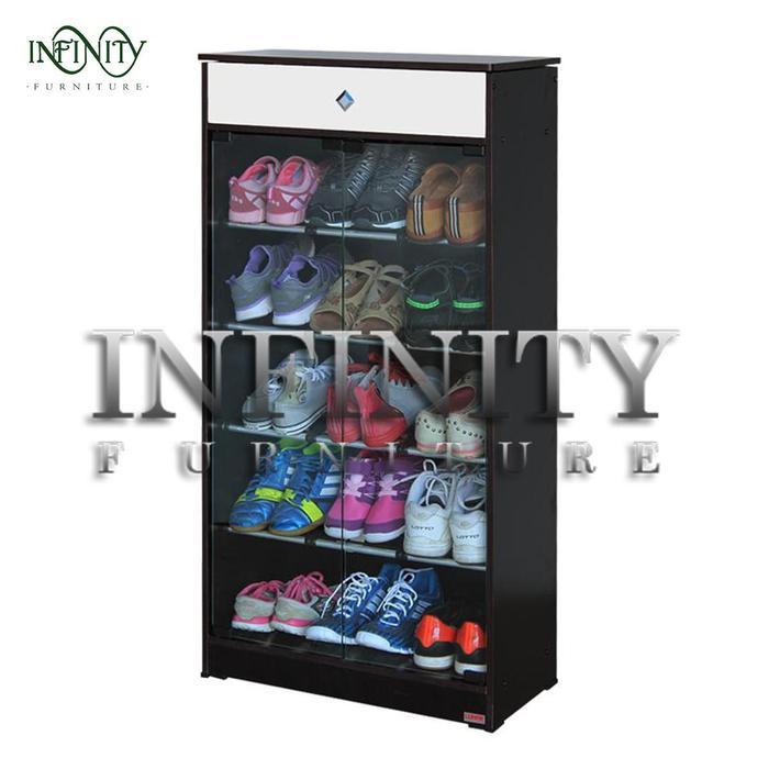 Rak Sepatu Lemari 3 Susun 60x30x114 cm Warna Espresso