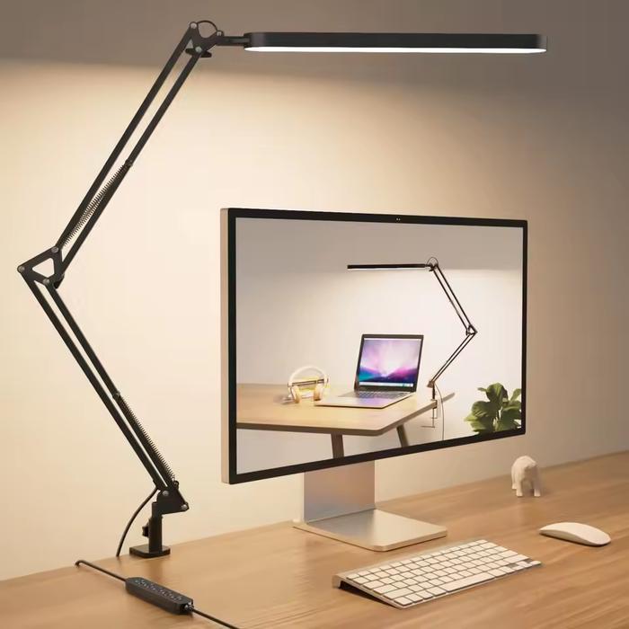 Lampu Meja Belajar Baca Kantor Jepit Lampu Meja LED dengan Penjepit