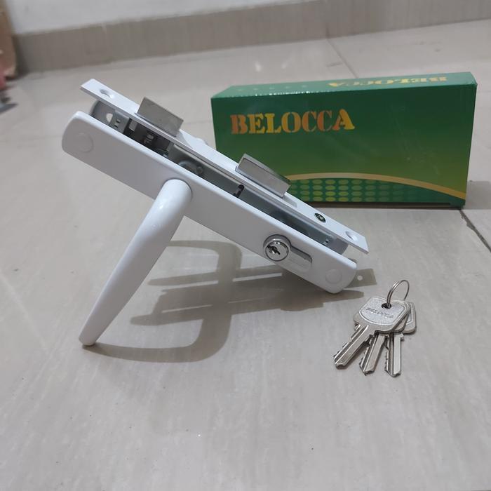 Handle Kunci pintu Aluminium 3" Type 9055 PUTIH
