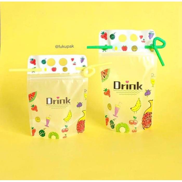 Stand Up Beverage Pouch 280 ML / Plastik Klip Kantong Minuman Berdiri