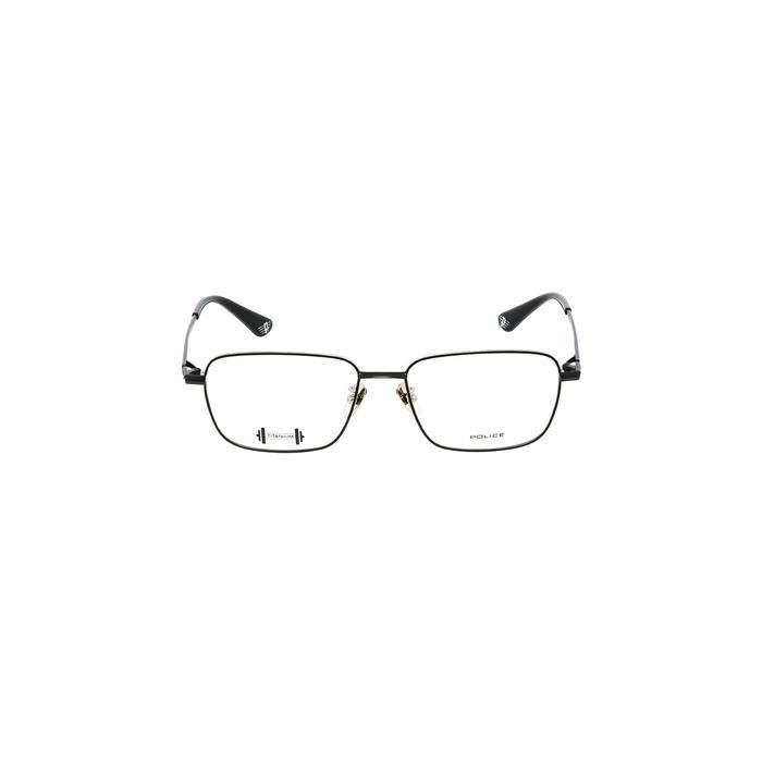 OPTIK SEIS Police Kacamata Bingkai Titanium Bentuk Kotak Warna Hitam Ukuran 54 Police VPLG15J 0K07 s