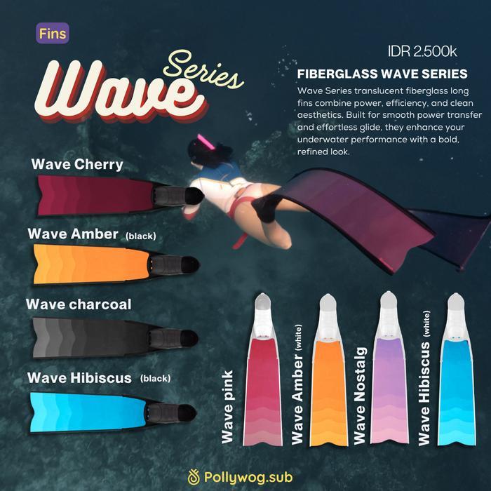Pollywog Long Fins Fiberglass Wave Series