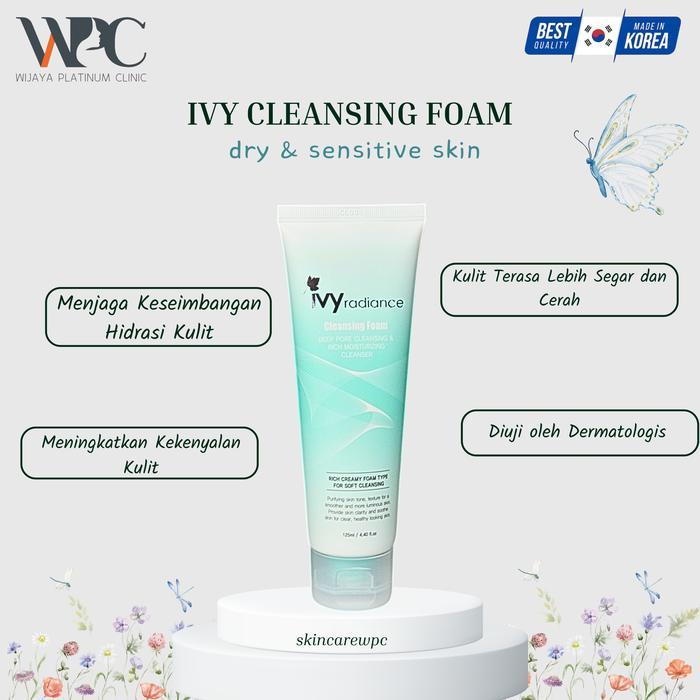 Terlaris Ivy Radiance Cleansing Foam 125Ml Face Wash Skincare Wajah Face Wash
