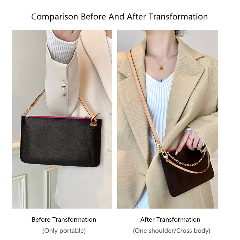 Bag Shoulder Strap For Lv Neverfull Bag Leather Bag Strap Extension Chain Underarm Bag Belt