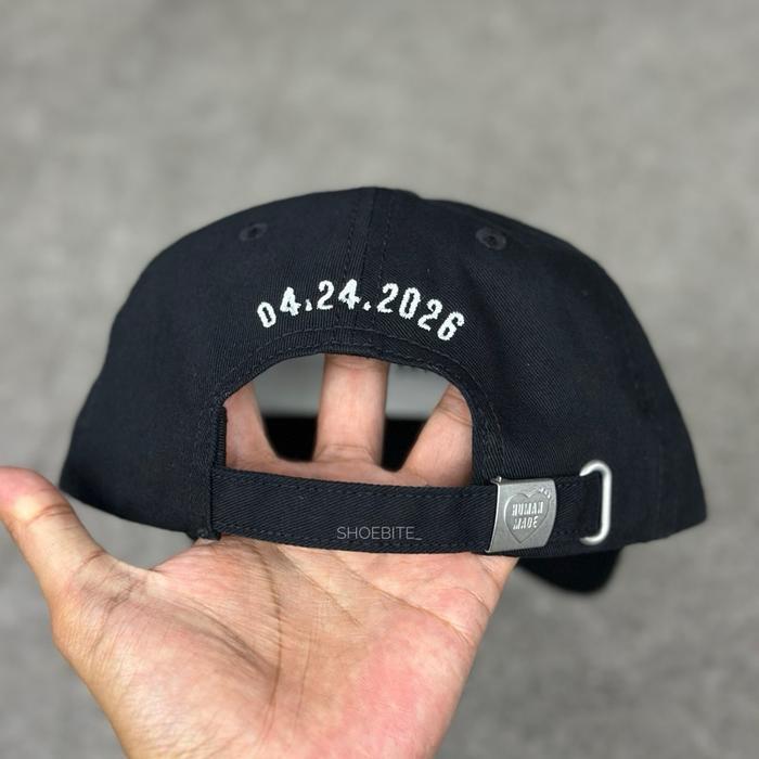 HUMAN MADE PANEL Topi baseball 6 panel warna hitam desain daily casual PANEL DAILY CAP BLACK 100% - 