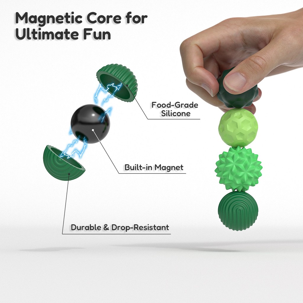 Magnetic Balls Fidget Toy EDC Anti Stress Relief Toy Antistress Anxiety Sensory Magnet Fidgeting for