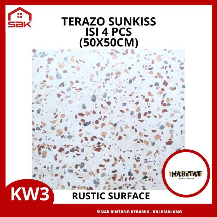 KERAMIK LANTAI 50X50 TERAZO SUNKISS HABITAT