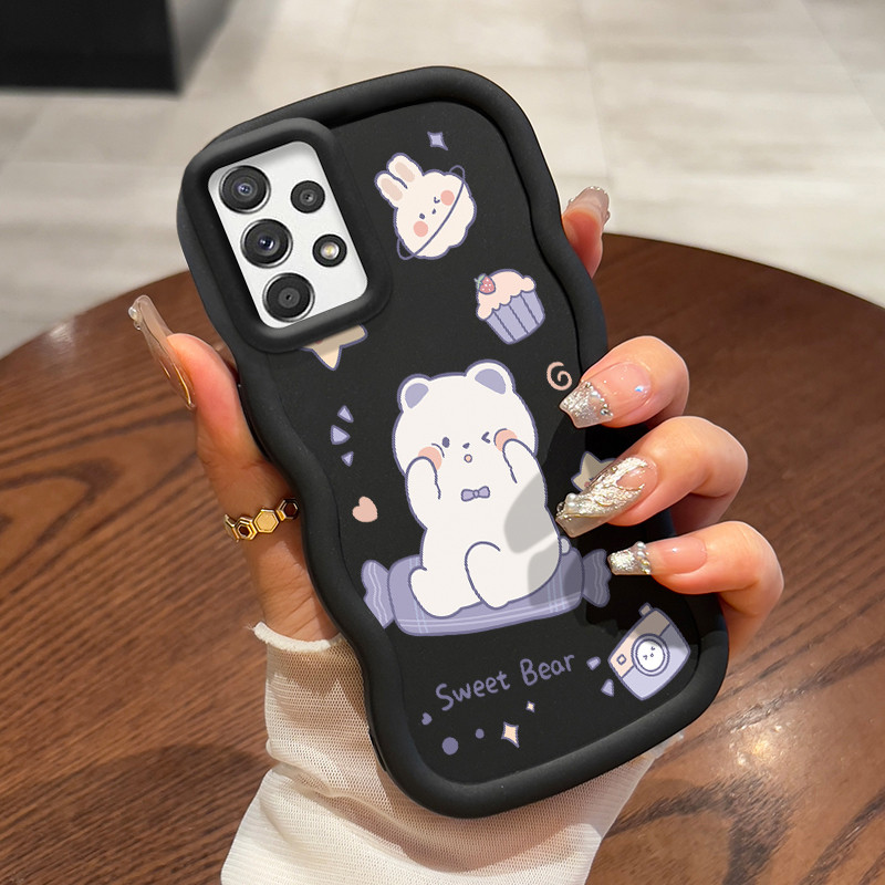 Casing Untuk Samsung A52 4G A52 5G A52s Case Casing pola beruang lucu Kasing HP ceruk Kesing mewah C