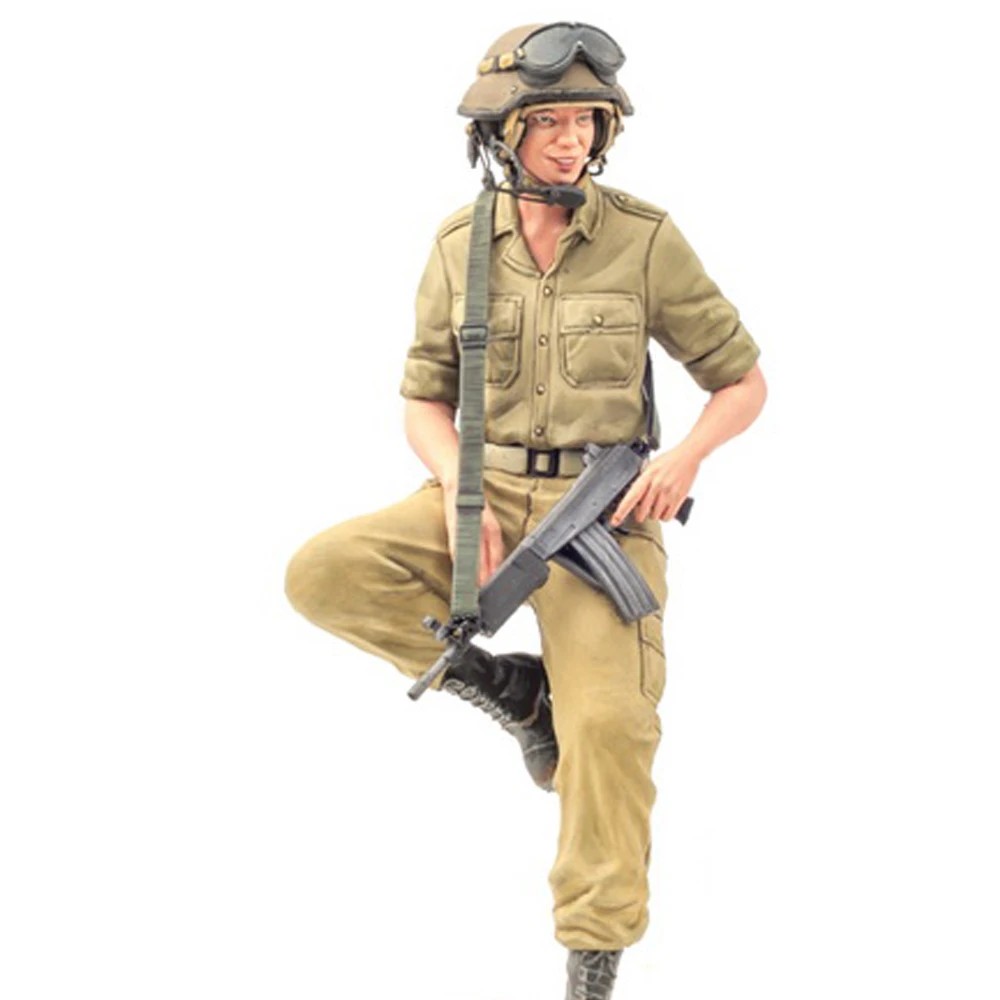 1/16 IDF Female Tanker with a CVC, Resin Model figure soldier, Military themes, Unassembled and