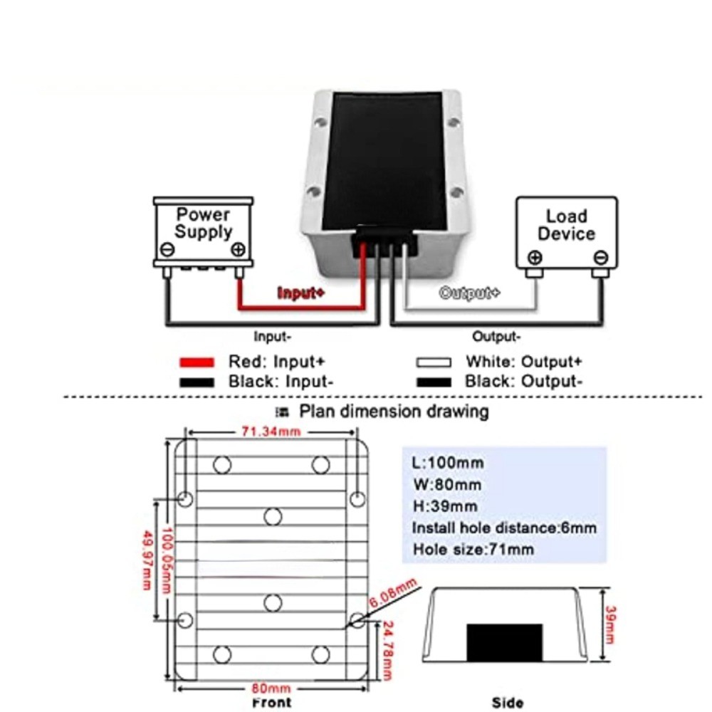 12V 24V to 6V 5A 10A 15A 20A 30A 40A DC DC Buck Converter Stabilizer Power Supply 10-36V to 6V Step