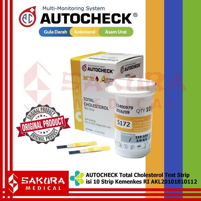 [ISI 10 PCS] AUTOCHECK KOLESTEROL / CHOLESTEROL STRIP AUTO CHECK / ISI ULANG TES KOLESTROL