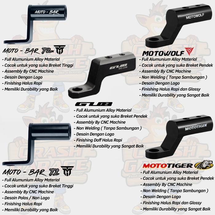 Asli GUB Plus 17 Holder HP Motor Full Besi Waterproof Anti Air Dudukan HP