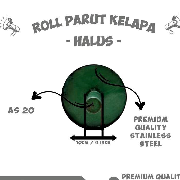 ROL PARUT KELAPA PARUTAN HALUS DAN KASAR